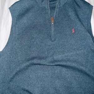 Polo Ralph Lauren charcoal gray Zip-Up Sweater Vest